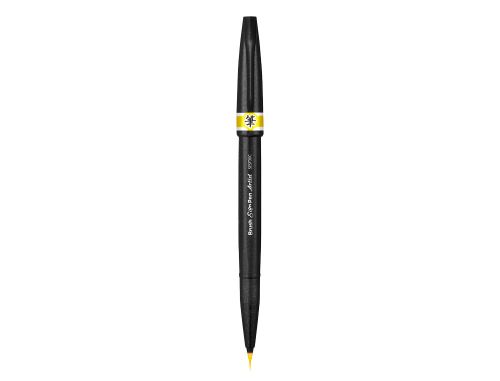 Caneta pincel pentel artist cor amarelo , Pentel , 154678 , 0884851035851